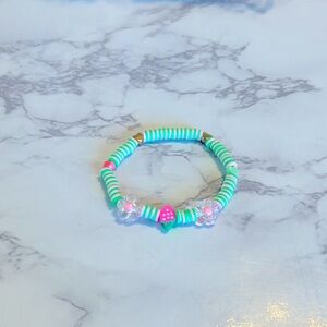 Women’s strawberry clay bead bracelet